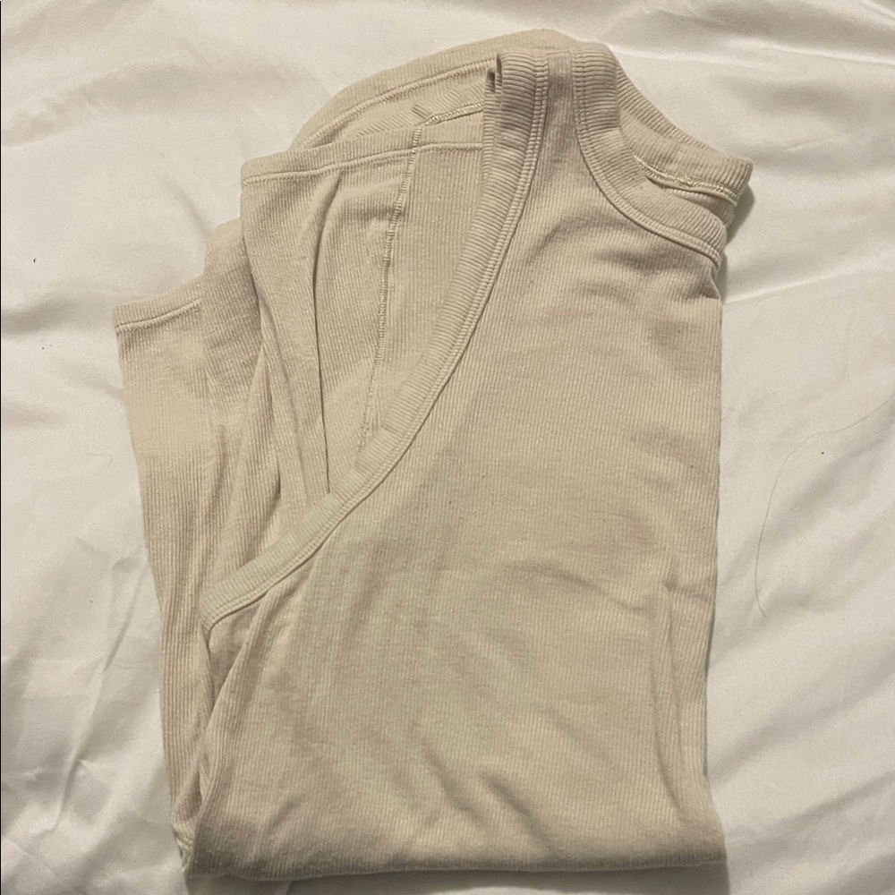 lululemon athletica ribbed Cream Tank Top